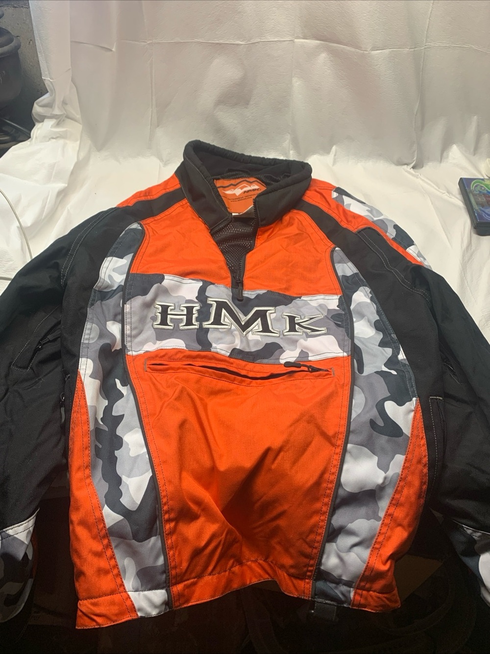 HMK Men’s Orange & Gray Camo Large Men’s Snowmobile Jacket